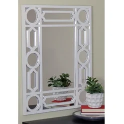 Northlight 29.5" White Framed Geometric Openwork Rectangular Wall Mirror 7 Northlight 29.5" White Framed Geometric Openwork Rectangular Wall Mirror -Home Decor GUEST e6ed6ce2 fc0c 46ac 9341 d7e112404ac3