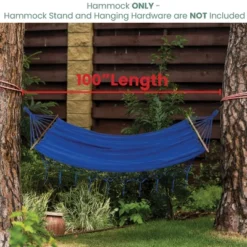 Northlight Hammock With Netted Fringe And Wooden Bars - 100" X 41" - Blue 14 Northlight Hammock With Netted Fringe And Wooden Bars - 100" X 41" - Blue -Home Decor GUEST e6f4b372 46bf 4cbf b12a 949a9ed458b1