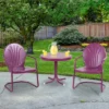 Northlight 22" Outdoor Retro Tulip Side Table, Purple