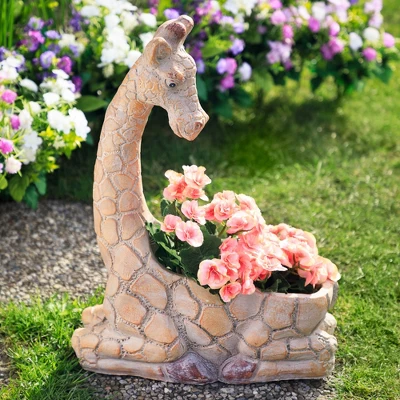 Northlight Giraffe Outdoor Ceramic Garden Planter - 17" 1 Northlight Giraffe Outdoor Ceramic Garden Planter - 17"
