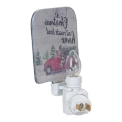 Northlight 4" Red And Green Christmas Night Light With A Reindeer And Car -Home Decor GUEST e8e558ef 5c7d 4cfe a0d5 9d1ec68f320b