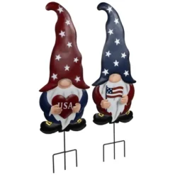 Northlight USA Patriotic Gnome Outdoor Garden Stakes - 27.5" - Set Of 2 8 Northlight USA Patriotic Gnome Outdoor Garden Stakes - 27.5" - Set Of 2 -Home Decor GUEST e94afe73 0c03 4a8e 9836 7636696ff0d7