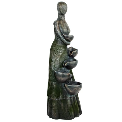 Northlight 39" Lighted Modern Faceless Woman Tiered Outdoor Garden Water Fountain 4 Northlight 39" Lighted Modern Faceless Woman Tiered Outdoor Garden Water Fountain - Image 4
