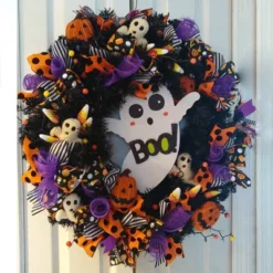 Northlight 24" Black Colorado Spruce Artificial Halloween Wreath, 24-Inch, Unlit -Home Decor GUEST eb2e5b1f 77f9 4518 9652 f7b357eb43ad