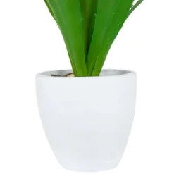 Northlight 13.5" Agave Succulent Artificial Potted Plant - Green/White -Home Decor GUEST ebdf41fb 441a 4694 82e0 3a321469139c