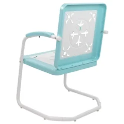 Northlight 35" Square Outdoor Retro Tulip Armchair, Blue And White -Home Decor GUEST ebeadc70 2362 4f43 9422 a4515ca3fd8f