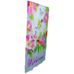 Northlight Welcome Hummingbird Floral Outdoor House Flag 28" X 40" -Home Decor GUEST ecce8bc9 e947 43d4 a5e8 67045cf60dc9
