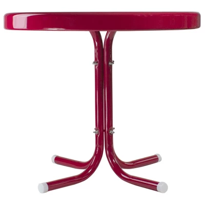 Northlight 22" Outdoor Retro Tulip Side Table, Pink 2 Northlight 22" Outdoor Retro Tulip Side Table, Pink - Image 2