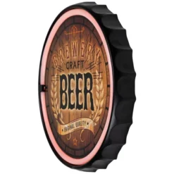 Northlight LED Craft Beer Bottle Cap Neon Lighted Wall Sign - 12.5" - Red -Home Decor GUEST ed8eccf3 10e2 4a9b b317 4330fcdc517f