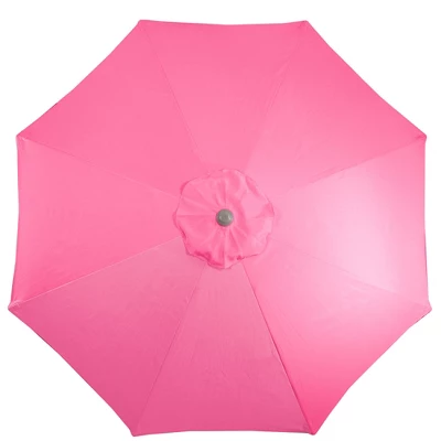 Northlight 9ft Outdoor Patio Market Umbrella With Hand Crank And Tilt, Pink 5 Northlight 9ft Outdoor Patio Market Umbrella With Hand Crank And Tilt, Pink - Image 5