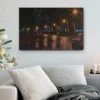 Northlight LED Lighted Nighttime City Park Scene Canvas Wall Art 23.75"
