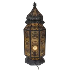 Northlight 29.5" Black And Gold Moroccan Style Lantern Floor Lamp -Home Decor GUEST eff443eb 52a0 46f5 8e0d 0dcf4ac5cd6d