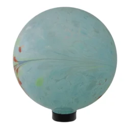 Northlight 10" Blue Hand Painted Feather Design Outdoor Garden Gazing Ball -Home Decor GUEST f1046a1c 789d 4a49 a0e9 0f016f81045b