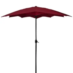 Northlight 8.85ft Outdoor Patio Lotus Umbrella With Hand Crank, Burgundy -Home Decor GUEST f1780d3a 3a1f 47c0 8b7a 340985c5ec20