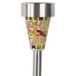 Northlight Set Of 3 Red Mosaic Stained Glass Solar Powered LED Pathway Markers, 15.5" 9 Northlight Set Of 3 Red Mosaic Stained Glass Solar Powered LED Pathway Markers, 15.5" -Home Decor GUEST f1bdd958 26dc 472c 94fe 85e28388b984