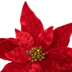 Northlight 18" Glittered Red Velvet Christmas Poinsettia Stem Spray -Home Decor GUEST f2e56de3 2576 4ee5 a870 0bbaa701d0f7