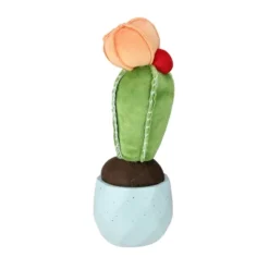 Northlight 9.75" Flowering Cactus Artificial Potted Plant Table Top Decoration - Green/Orange