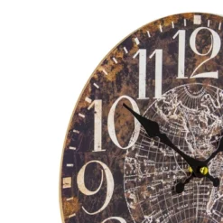 Northlight 12" Battery Operated Round Wall Clock With World Globe Design -Home Decor GUEST f3ea47b0 fe94 4b12 b24f 4b074e62a19b