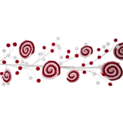 Northlight 30" Candy Cane Swirls And Pom Poms Christmas Garland 8 Northlight 30" Candy Cane Swirls And Pom Poms Christmas Garland -Home Decor GUEST f40d770e 1c6c 4288 a809 a04ce7fd6dd2