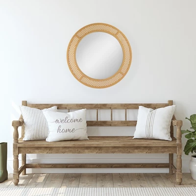 Northlight 30" Round Woven Style Wall Mirror 1 Northlight 30" Round Woven Style Wall Mirror