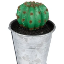 Northlight 3.5" Tropical Cactus In Tin Pot Artificial Potted Plant - Green/Silver 10 Northlight 3.5" Tropical Cactus In Tin Pot Artificial Potted Plant - Green/Silver -Home Decor GUEST f871e1b2 fc49 4568 bd0b bb0c956fe132