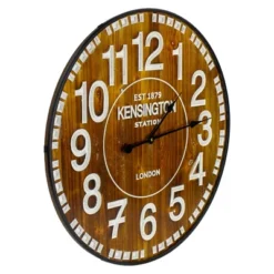 Northlight 24" Rustic Industrial Farmhouse Style Round Wall Clock With Metal Frame