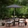 Northlight 7.5ft Outdoor Patio Market Umbrella With Hand Crank, Gray