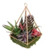 Northlight 9" Succulent Artificial Arrangement In Copper Wire Terrarium - Green/Brown
