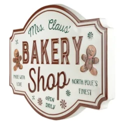 Northlight 18" Mrs. Claus' Bakery Shop Metal Christmas Wall Sign -Home Decor GUEST fc3507e9 77d2 45f8 a3c3 170eae682419