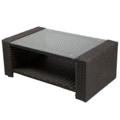 Northlight 4-Piece Georgetown Resin Wicker Outdoor Patio Conversation Set With Cushions -Home Decor GUEST fddd30d7 527e 40c6 87ff 044a33091486