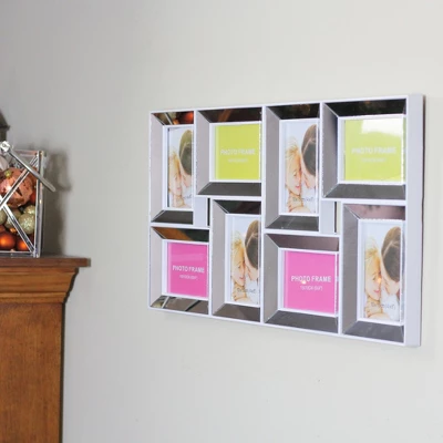 Northlight 27.5" White Trimmed Glass Encased Collage Photo Picture Frame Wall Decoration 2 Northlight 27.5" White Trimmed Glass Encased Collage Photo Picture Frame Wall Decoration - Image 2