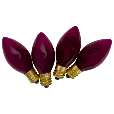 Northlight Pack Of 4 Pink Twinkle C7 Transparent Christmas Replacement Bulbs 2 Northlight Pack Of 4 Pink Twinkle C7 Transparent Christmas Replacement Bulbs - Image 2