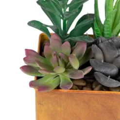 Northlight 7" Mixed Succulent Artificial Potted Arrangement - Green/Black -Home Decor GUEST fee33561 4f6e 4af3 b8e8 7e2c4c29d742