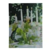 Northlight LED Lighted Champagne Taper Candles And Seashells Canvas Wall Art 15.75" X 11.75"
