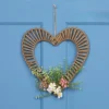 Northlight Wrapped Floral Heart Spring Decoration - 12"